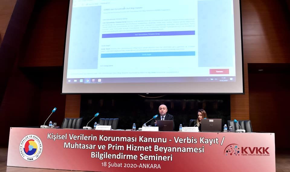TOBB KVK Kanunu – VERBİS’e kayıt eğitimi ile Muhtasar ve Prim Hizmet Beyannamesi Eğitimi