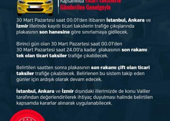 Ticari Taksiler İle İlgili Genelge