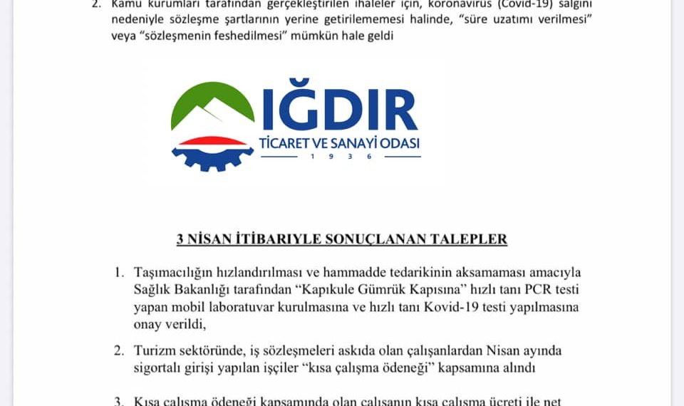 2/3 NİSAN İtibarı ile Sonuç Raporları