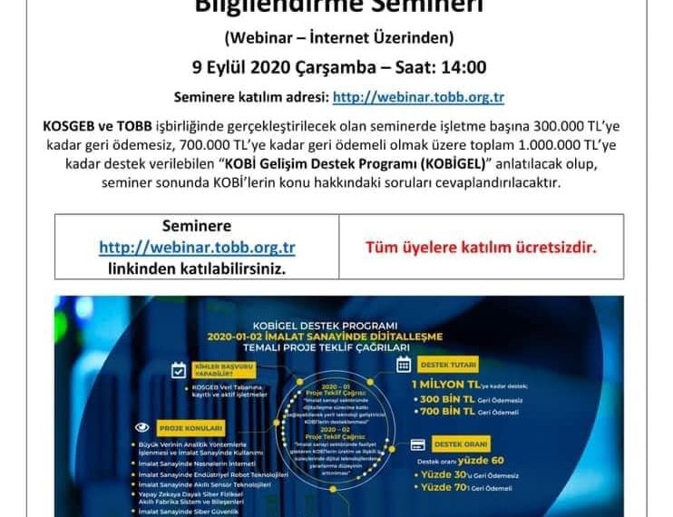 KOBİGEL Hakkında Bilgilendirme Semineri