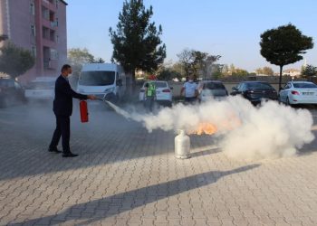 Odamızda personellerimizin katılımı ile yangın tatbikatını gerçekleştirdik