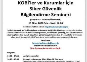 KOBİ’ler ve Kurumlar İçin Siber Güvenlik Bilgilendirme Semineri