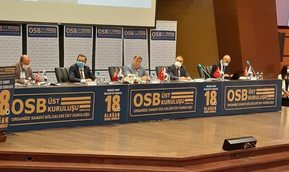 OSBÜK 18. Olağan Genel Kurulu, Sanayi ve Teknoloji Bakan Yardımcısı Hasan Büyükdede, OSBÜK Başkanı Memiş Kütükcü, Sanayi ve Teknoloji Bakanlığı Hukuk Hizmetleri Genel Müdürü Ebubekir Gizligider, OSB Başkanları ve OSBÜK delegelerinin katılımıyla pandemi tedbirleri alınarak gerçekleştirildi.