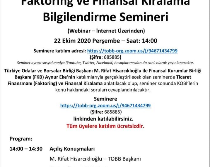 Faktoring ve Finansal Kiralama Bilgilendirme Semineri