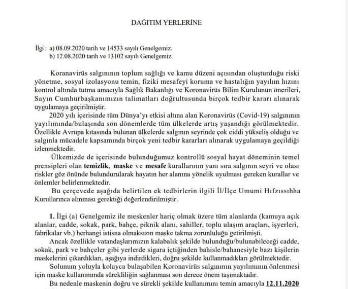 İÇİŞLERİ BAKANLIĞINDAN YENİ KORONA GENELGESİ!