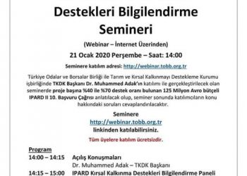 IPARD Kırsal Kalkınma Destekleri Bilgilendirme Semineri
