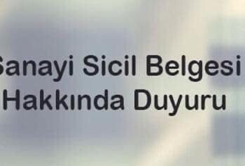 6948 Sayılı Sanayi Sicil Kanunu