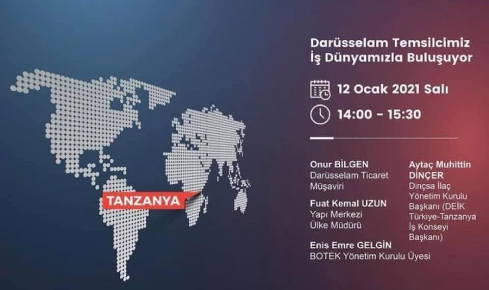 Ticaret Müşavirlerimizle Elektronik Sohbetler-Tanzanya ile e-sohbet toplantısına davetlisiniz.