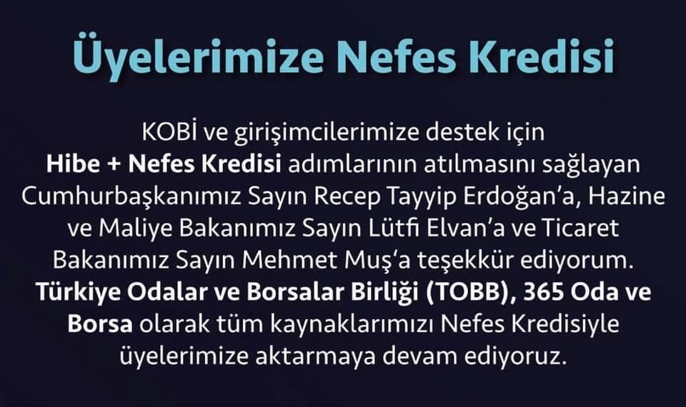 Nefes kredisi…
