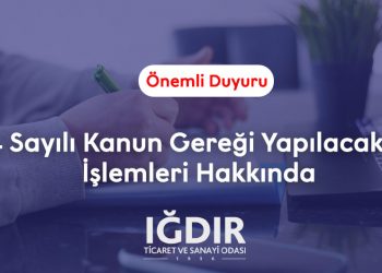 5174 Sayılı Kanun Gereği Yapılacak Askı İşlemleri Hakkında
