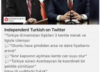 Başkanımız Kamil Arslan’ın Ermenistan ile ilişkileri değerlendirdiği linke ??? ulaşabilirsinizhttps://twitter.com/turkishindy/status/1489945653102874628?s=24