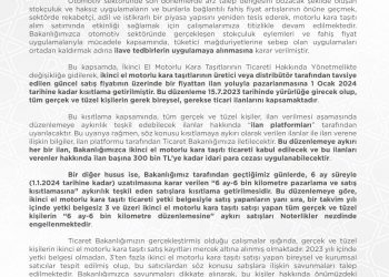 otomotiv sektörüne yönelik basın açıklaması..