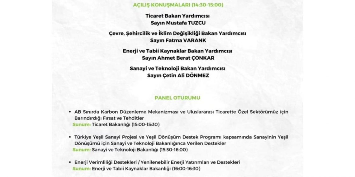 AB Sınırda Karbon Düzenleme Mekanizması (SKDM) Özel Sektör Bilgilendirme Semineri