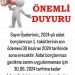 ÖNEMLİ DUYURU!!!