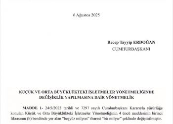 Uzun süredir iş dünyamızın gündeminde olan ve işletmelerimiz için büyük önem taşıyan KOBİ tanımı güncellenmiştir. Buna göre; bir işletmenin KOBİ sayılabilmesi için belirlenen yıllık net satış hasılatı veya mali bilanço üst sınırı 500 milyon TL’den 1 milyar TL’ye çıkarılmıştır.Ancak yıllık çalışan sayısının 250’den az olması şartı korunmuştur.İş dünyamızın taleplerine kulak vererek bu değişikliğin hayata geçirilmesinde katkı sunan sanayi ve teknoloji Bakanlığımız başta olmak üzere; TOBB’a ve emeği geçen herkese teşekkür ediyoruz.TOBB | Türkiye Odalar ve Borsalar BirliğiM.Rifat Hisarcıklıoğlu